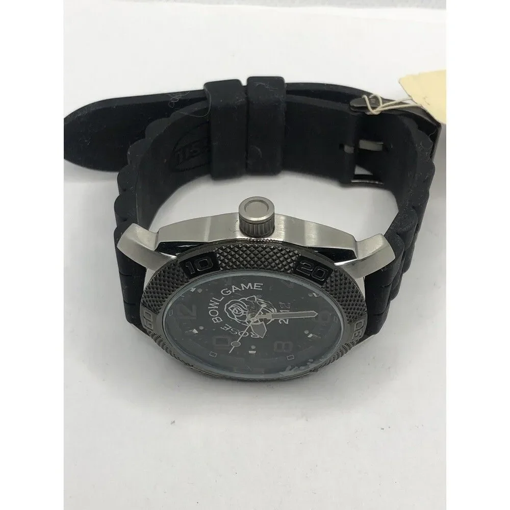Fossil PR2003 Men's Silicone Analog Black Dial Quartz Genuine Wrist Watch OP423